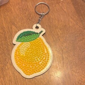Bedazzled lemon bag charm